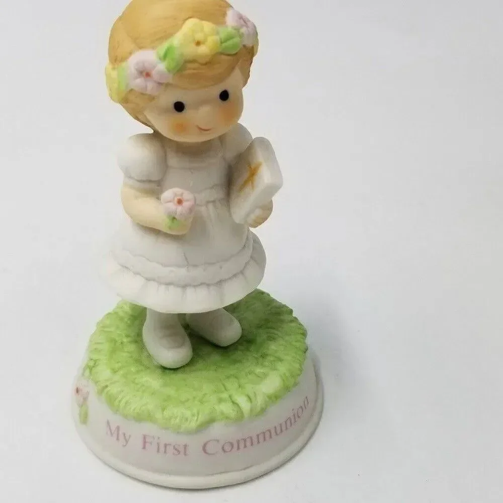 Vintage Enesco Polly First Communion Country Cousins Porcelain Figurine 329940